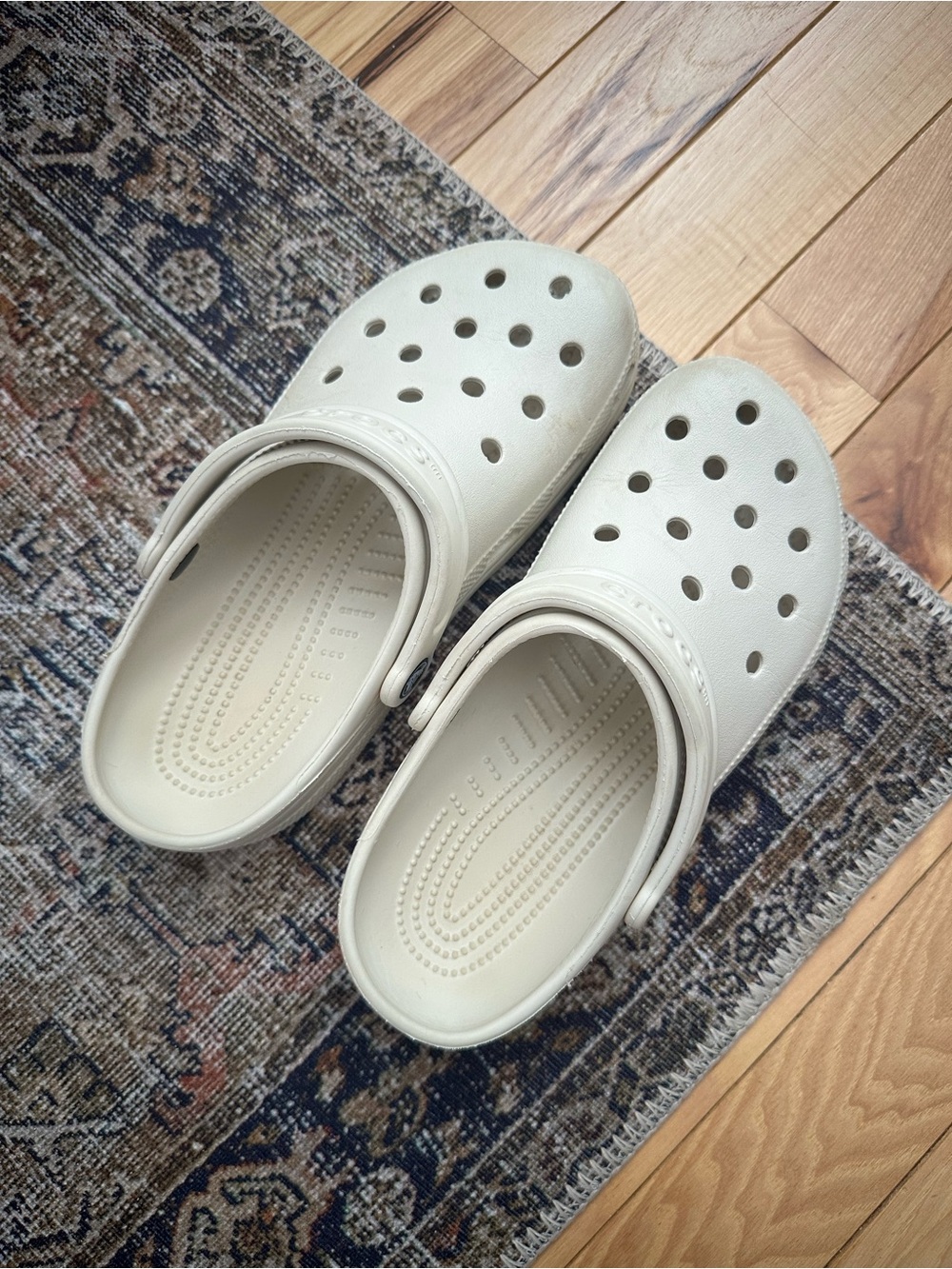 Womens white crocs - size 7